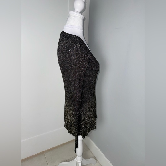 Veronica Beard Esmeralda Metallic V-Neck Top/ SMALL - Picture 4 of 9